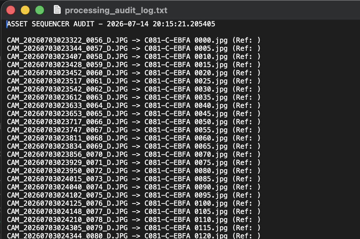 Asset Image Sequencer 4 - Execute renaming process