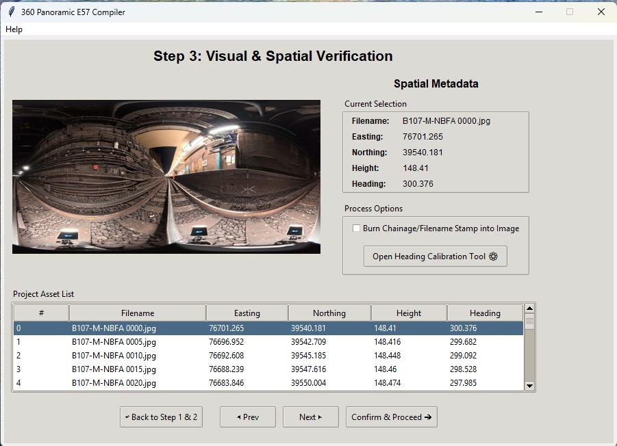 E57 Converter Feature 1 - organise and analyse your 360 images